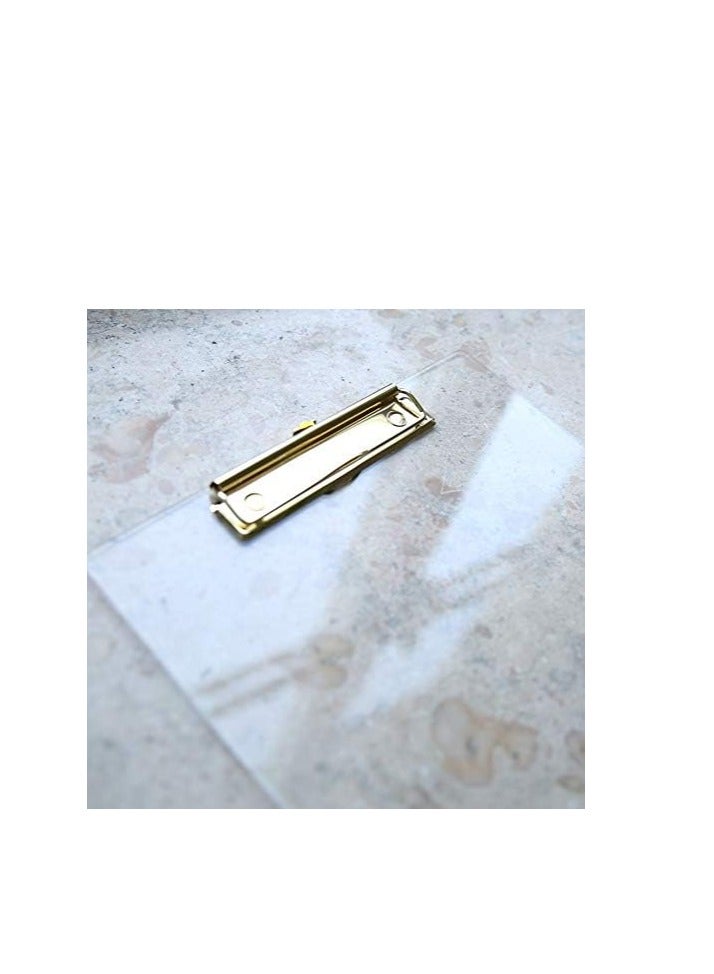 Omega Exam Board –  Colour: White board with premium metallic anodized clip.( clear) Thick Clear Acrylic Clipboard with Shiny  Finish Clip, Perfect for Modern Arts Lover, Fashion and Style Expert, Calligrapher, Office, Seminars,... - Image 3