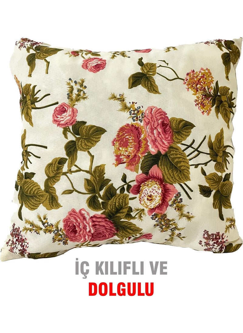 Nelson - Throw Pillow Filled Zippered VIP Pillow 1 PC - 43X43 Cm (English Rose) - Image 1