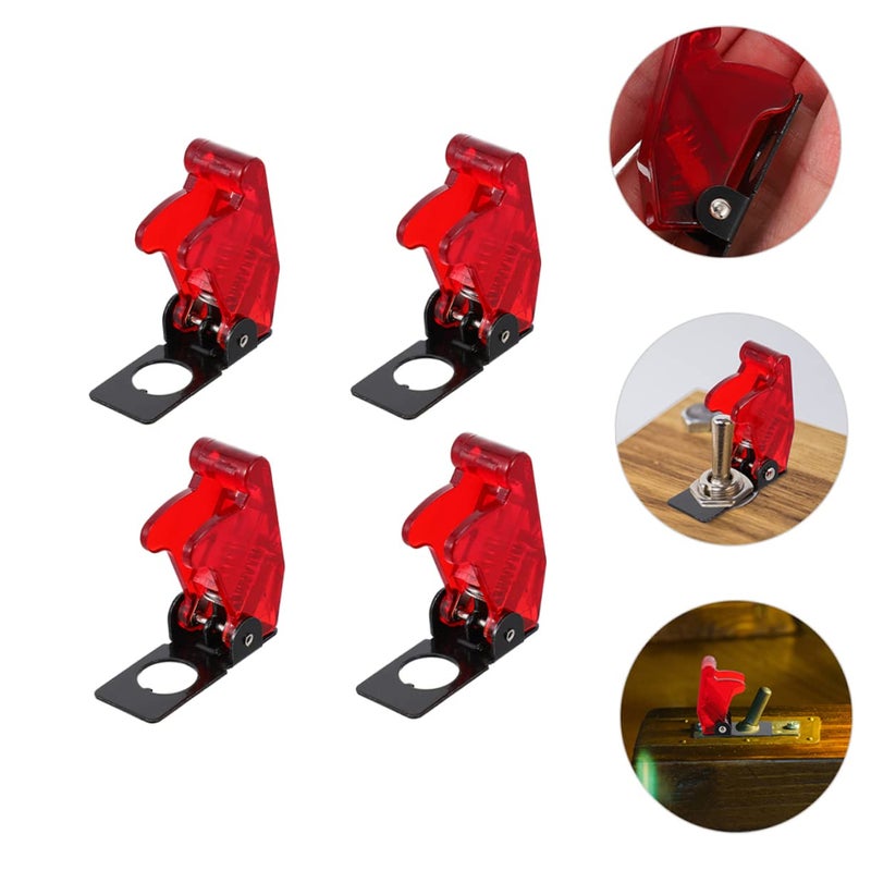 Transparent Toggle Switch Safety Covers 4 Pack Prevent Accidental Switching for Home Office Hotel - Image 5