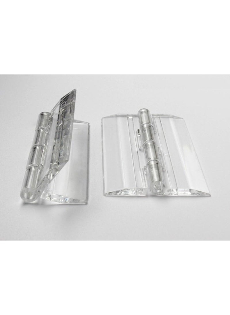MEYA 50pcs of 25X33mm Clear Acrylic Hinge PMMA Perspex Transparent Folding Hinge Furniture Accessory by MEYA  - Image 5
