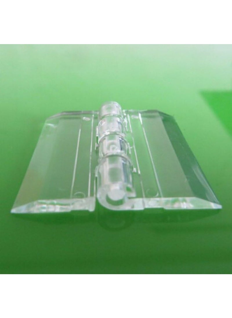 MEYA 50pcs of 25X33mm Clear Acrylic Hinge PMMA Perspex Transparent Folding Hinge Furniture Accessory by MEYA  - Image 3