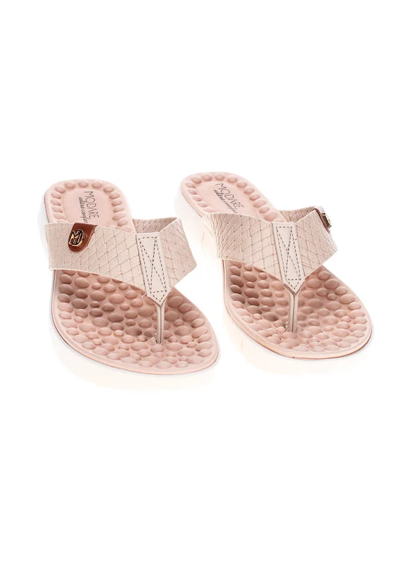 مودار Modare Ladies Flat Sandals Cream | Made In Brazil