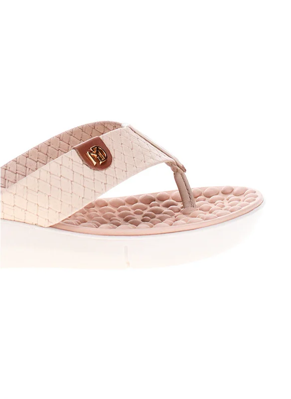 مودار Modare Ladies Flat Sandals Cream | Made In Brazil