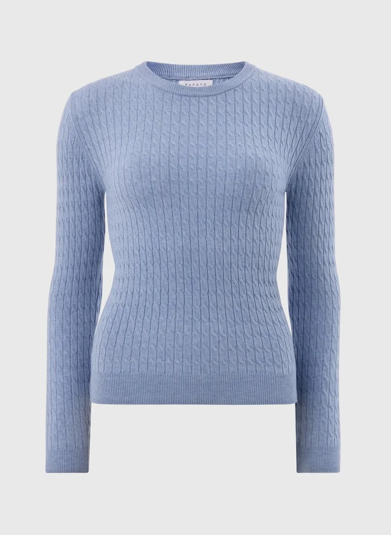 Matalan Pale Blue Baby Cable Jumper