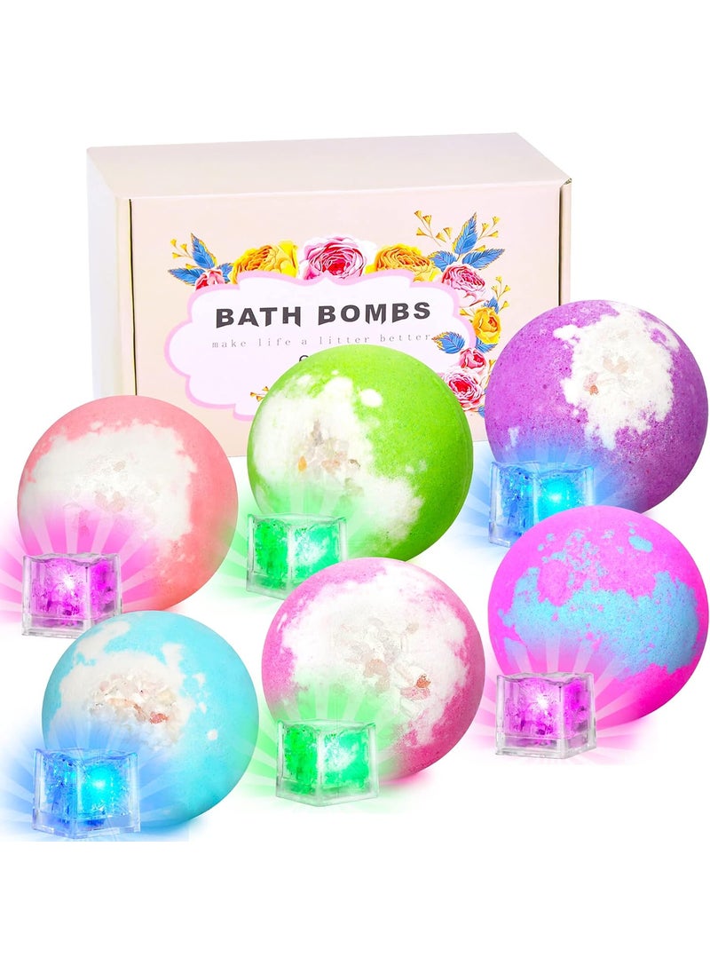 SHARLOVY - Light Up Bath Bombs with Surprise Inside 423 oz Natural Bath Bombs Gift Set 6 with Essential Oils Magnesium Large Bath Bombs for Women Relaxing Spa Bath Skin Moisturize Gifts for Women - Image 1