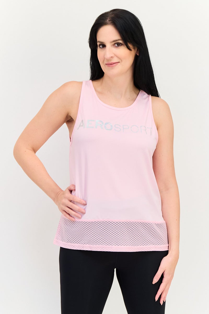 Aeropostale Women Sportswear Fit Sleeveless Outdoor Tank Top, Pink - Image 1