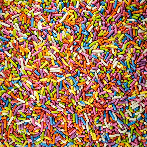 Sweet Eva’s 100% NATURAL RAINBOW SPRINKLES - NATURAL COLOR, DAIRY FREE, NUT FREE, GLUTEN FREE, SOY FREE, VEGAN, EGG FREE AND KOSHER ,1.5 LBS. CUPCAKE AND CAKE TOPPER,BULK CANDY, RESEALABLE CONTAINER,COLORFUL - Image 3