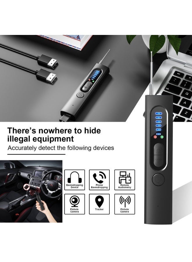 Portable Anti-Spy Hidden Camera Detector – Wireless RF Signal Scanner, GPS Tracker Finder, Audio Bug Sweeper, 6-Speed Sensitivity Adjustment & Infrared Viewfinder for Hotels, Travel, Airbnb, Office & Car - Image 2