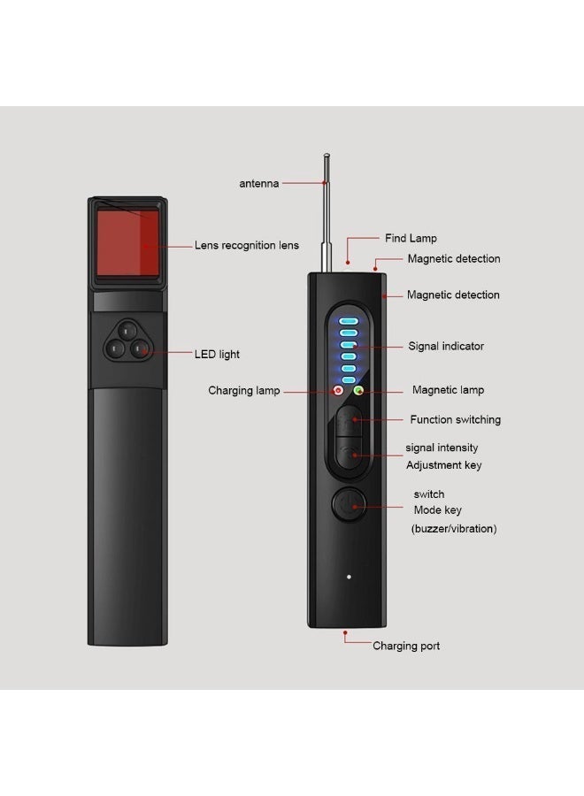 Portable Anti-Spy Hidden Camera Detector – Wireless RF Signal Scanner, GPS Tracker Finder, Audio Bug Sweeper, 6-Speed Sensitivity Adjustment & Infrared Viewfinder for Hotels, Travel, Airbnb, Office & Car - Image 5