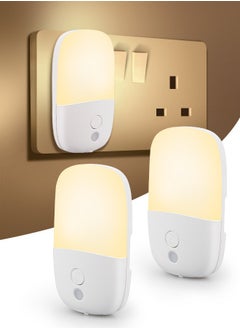 Necomi 2-Pack Motion Sensor Dimmable Night Light, Night Lights Plug into Wall, LED Adjustable Brightness Wall Light for Kids Bedroom, Bathroom, Hallway, Kitchen, Stairway  - Image 1