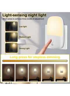 Necomi 2-Pack Motion Sensor Dimmable Night Light, Night Lights Plug into Wall, LED Adjustable Brightness Wall Light for Kids Bedroom, Bathroom, Hallway, Kitchen, Stairway  - Image 2