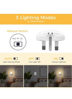 Necomi 2-Pack Motion Sensor Dimmable Night Light, Night Lights Plug into Wall, LED Adjustable Brightness Wall Light for Kids Bedroom, Bathroom, Hallway, Kitchen, Stairway  - Image 4