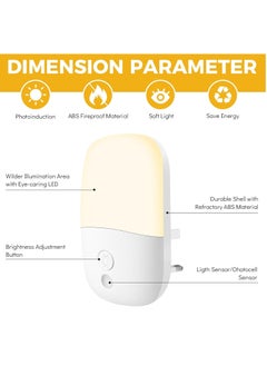 Necomi 2-Pack Motion Sensor Dimmable Night Light, Night Lights Plug into Wall, LED Adjustable Brightness Wall Light for Kids Bedroom, Bathroom, Hallway, Kitchen, Stairway  - Image 5