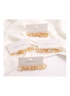 SYOSI 24 Pairs Gold Hoop Earrings for Women Set, Lightweight Hypoallergenic Hoops Chunky Gold Dangle Earrings Dangle Gold Earrings Chunky Gold Hoop Earring Set Elegant Hoop Earrings for Gift  - Image 5