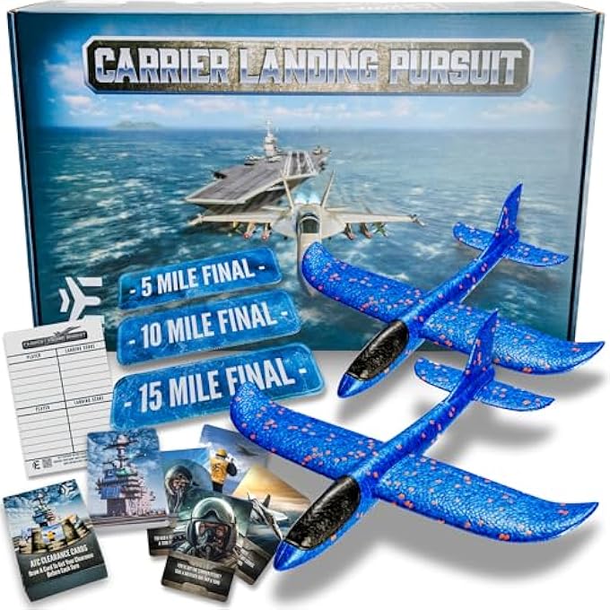 EntireFlight Carrier Landing Pursuit  Naval Aviation Game with Foam Gliders Aircraft Carrier Challenge Airplane Glider Model Planes Flying Soft Planes Novelty Board Games - Image 2