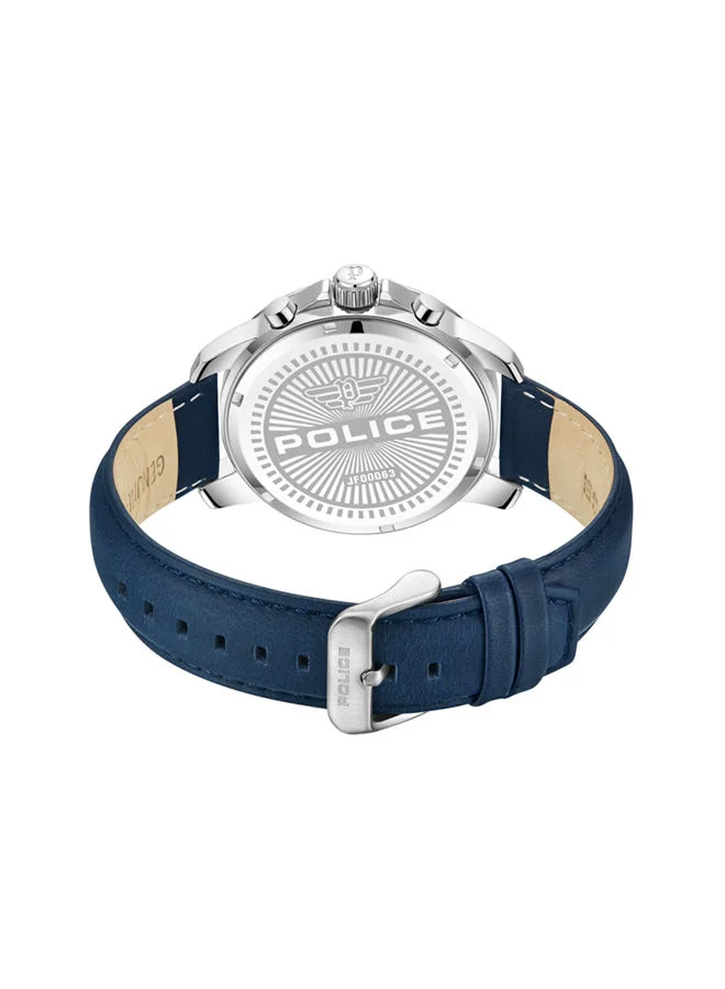 POLICE POLICE - Mensor Watch For Men Blue Dial Blue Leather Strap - PEWJF0006301