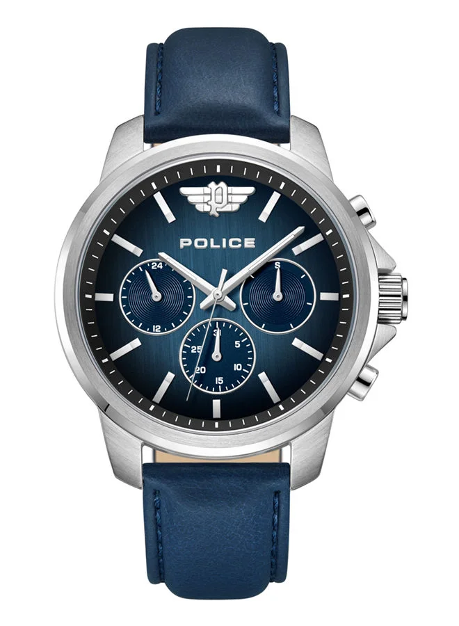 POLICE POLICE - Mensor Watch For Men Blue Dial Blue Leather Strap - PEWJF0006301