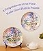 PieceRelax 3D Puzzle Plate 124 Pieces Easter Bunny Flowers Jigsaw Puzzle for Adults Decorative Plate with Durable Plastic Pieces Ideal Gift for Home or Office Dcor PL1009 - Image 4