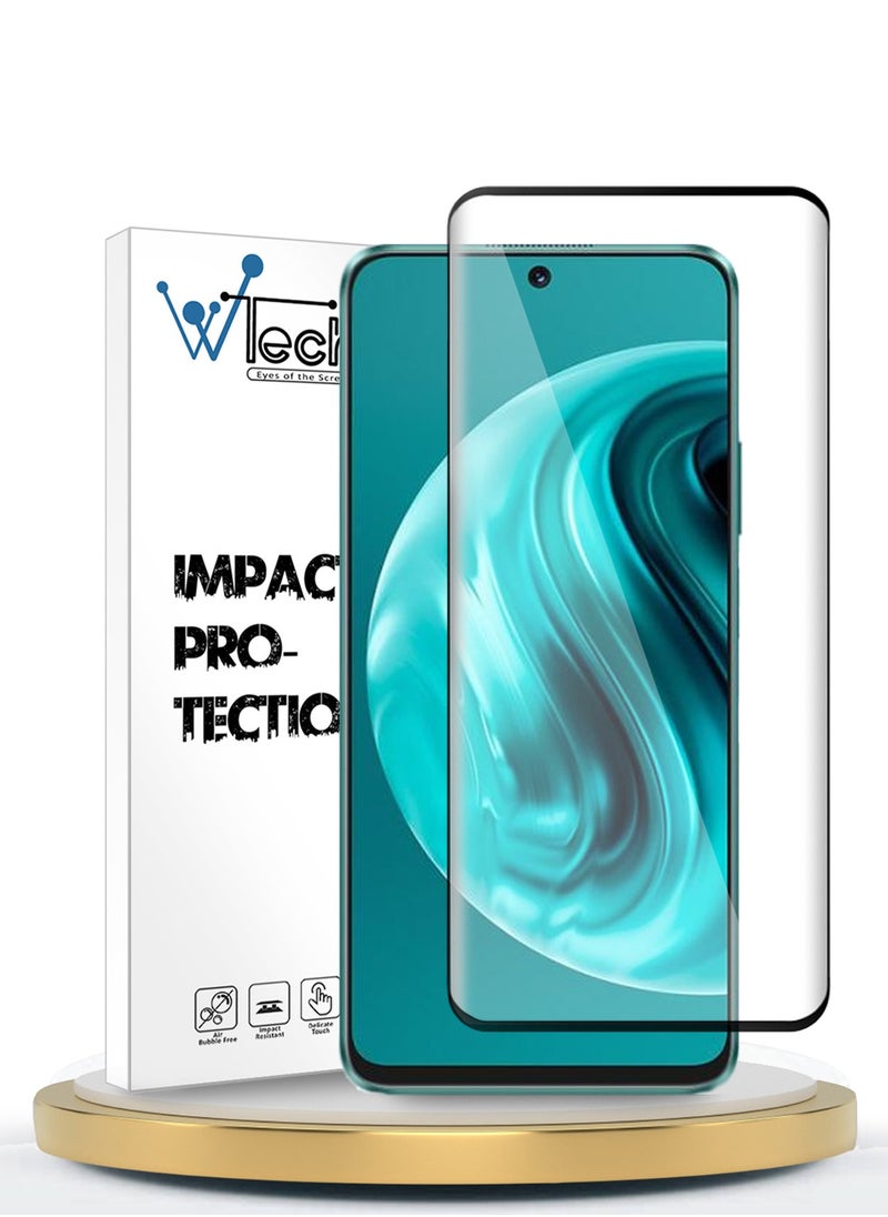 دبليو تيك واقي شاشة من الزجاج المقوى Huawei Nova 12i 4G 2024 Premium E2E Full Glue (MSGECN) - شفاف / أسود  - Image 1