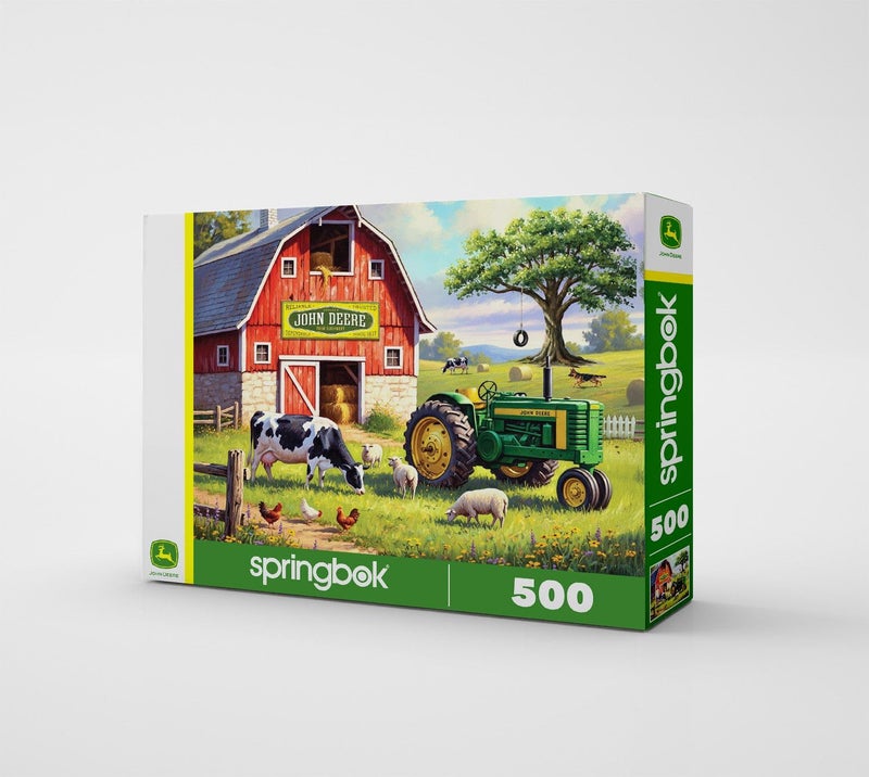 Springbok Country Morning 500 Piece Jigsaw Puzzle for Adults - Poster Now Included - John Deere Tractor - Unique Cut Pieces - Made in USA - Image 2