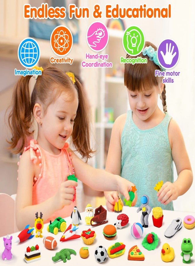 Palmatte 140PCS Mini Animal Erasers Bulk Kids Prizes Treasure Box Toys Classroom Rewards Teacher Must Haves Desk Pets Back to School Supplies Random Eraser Party Favors Kids Toys Gifts Pinata Stuffers - Image 4