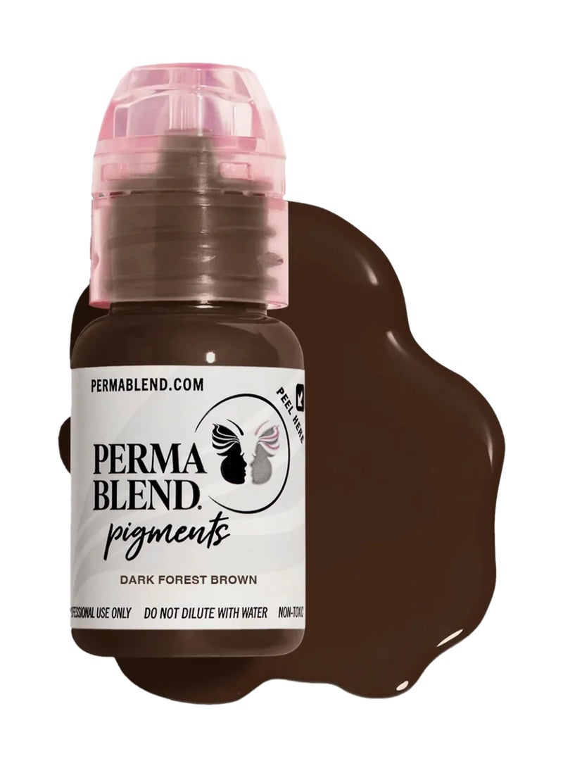 لون صبغة الحواجب باللون البني الغامق، 15 مل حبر ميكروبليدنج للحواجب والعينين وفروة الرأس، صبغة احترافية لتقنيات الميكروبليدنج أومبري