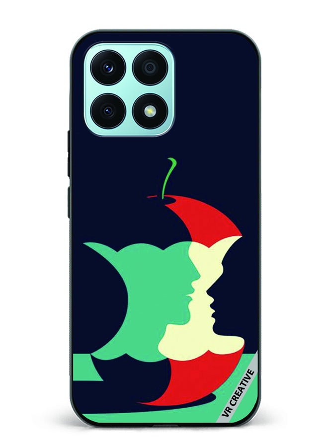 VR CREATIVE Protective Case Cover For Honor X8a Eaten Apple Design Multicolour - Image 1