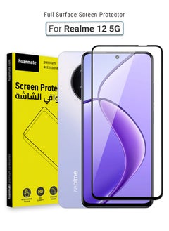 Screen Protector For Realme 12 5G – Premium Edge to Edge Tempered Glass, High Transparency, Delicate Touch, Anti-Explosion, Smooth Arc Edges, Easy Installation