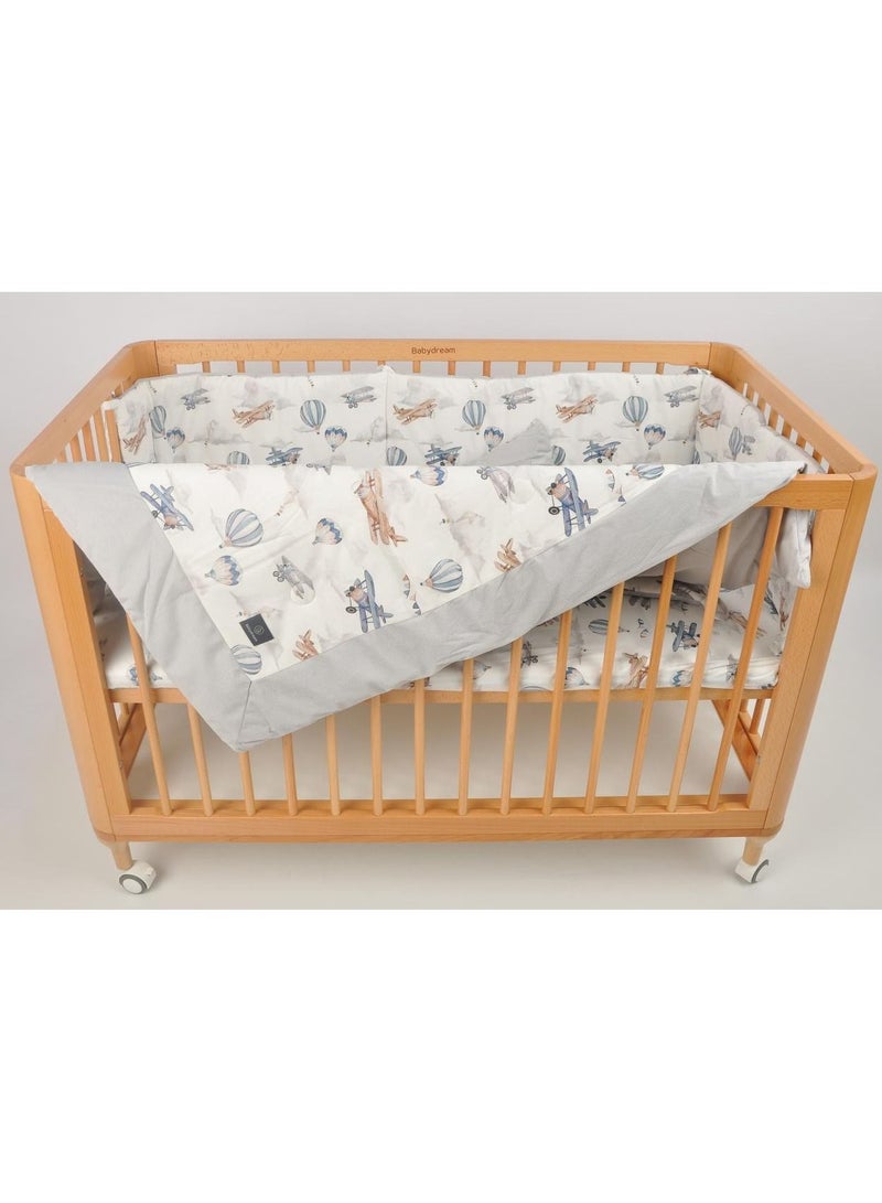Babydream 4pcs set for crib-Grey - Image 2