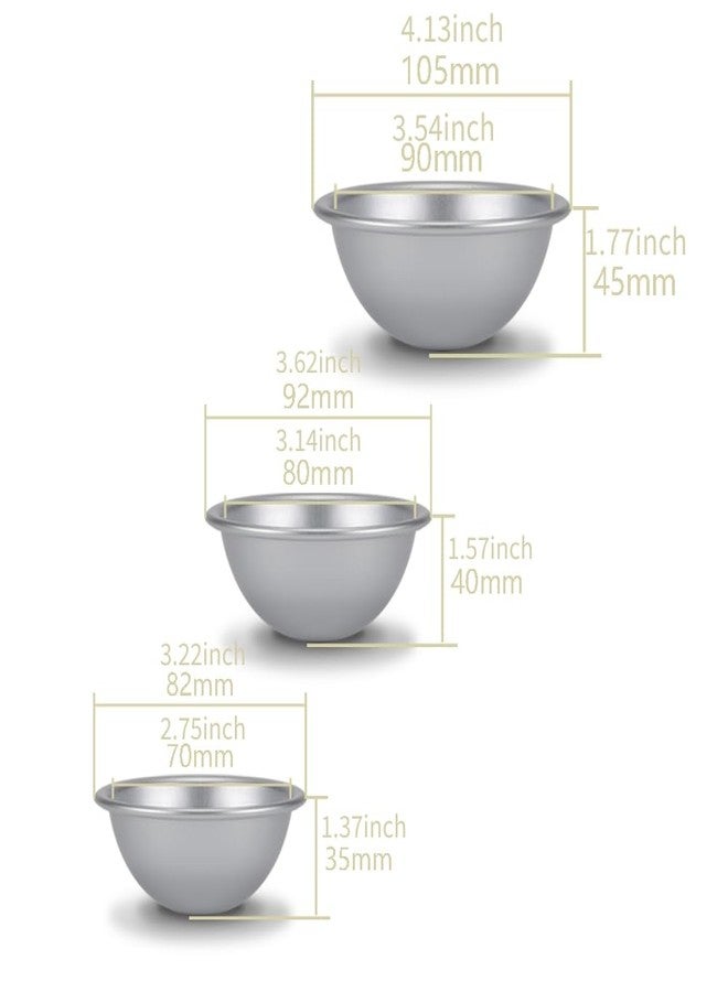 HAOHIZE 3 inch Dome Caker Pan, Nonstick Soccer Cake Ball Cake Pans Half Ball Caker Aluminum Hemisphere Caker Pan Set Bikini Cake Dessert Pudding Baking - Image 2