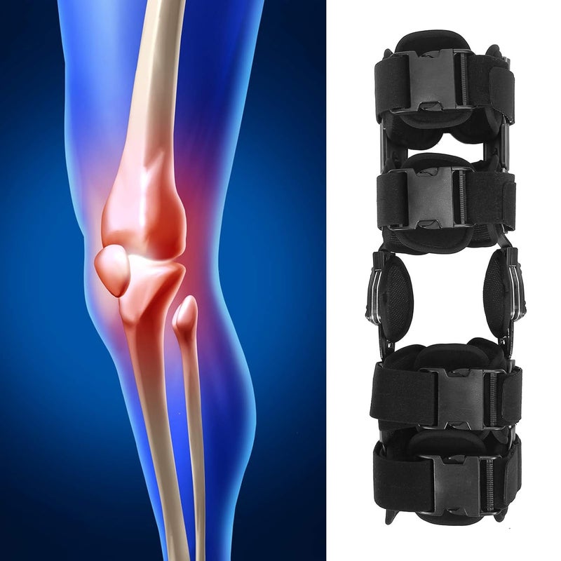 klarako Rom Knee Brace, Hinged Immobilizer Knee Brace Postoperation Knee Recovery Stabilizer Adjustable Support For Man And Women Fits Right Or Left Leg - Image 3
