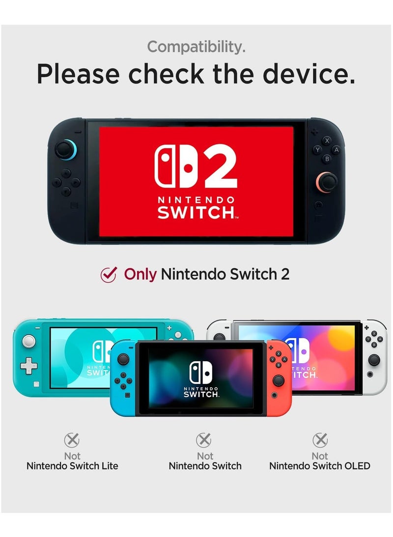 Clear Case for Nintendo Switch 2 2025 with Built-in 2 Game Card Slots,Soft TPU Cover Full-Body Protection Shock-Absorption Anti-Scratch Protective Case for Switch 2 Game Console Game Storage,Clear  - Image 2