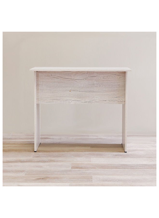 DANUBE HOME طاولة كمبيوتر Maura مكتب مكتب محطة عمل حديثة للكمبيوتر المحمول طاولة ألعاب خشبية طاولة دراسة للمنزل والمكتب L 90 × العرض 45 × الارتفاع 75 سم بلوط أبيض  - Image 4
