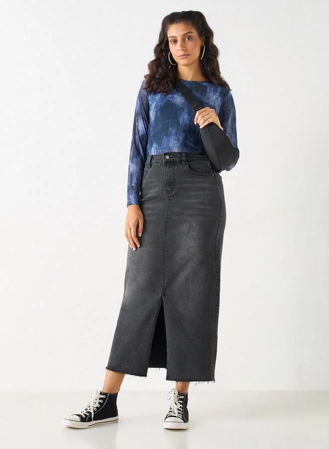 2Xtremz 2Xtremz All-Over Print T-shirt with Crew Neck and Long Sleeves