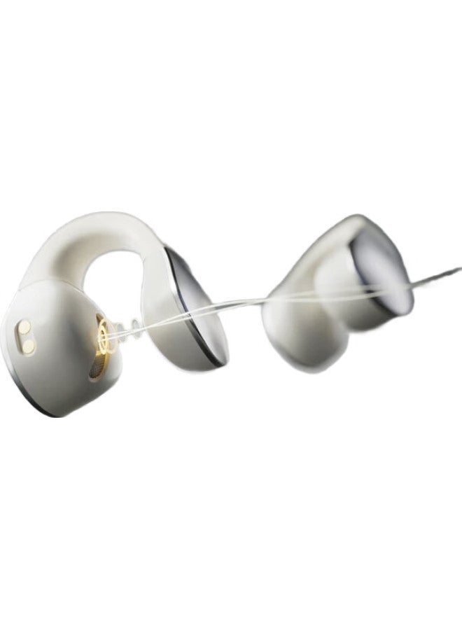 Sansui Tw90 Bluetooth Headphones, Comfortable For Long Wear, Open-Ear Bone Conduction Concept, Wireless Ear Clip-On, Suitable For Huawei, Xiaomi, Apple, White - Image 1
