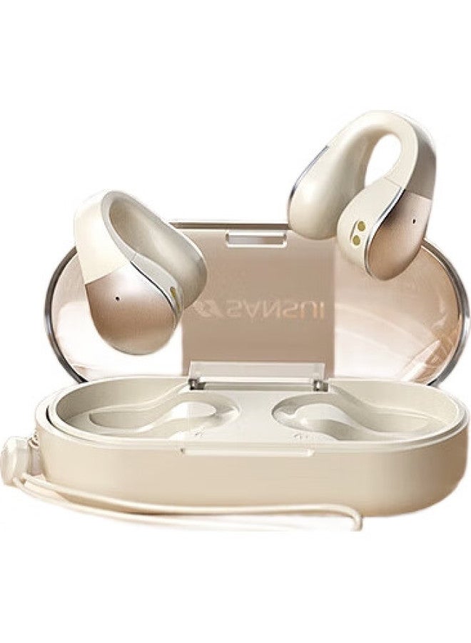 Sansui Tw90 Bluetooth Headphones, Comfortable For Long Wear, Open-Ear Bone Conduction Concept, Wireless Ear Clip-On, Suitable For Huawei, Xiaomi, Apple, White - Image 2