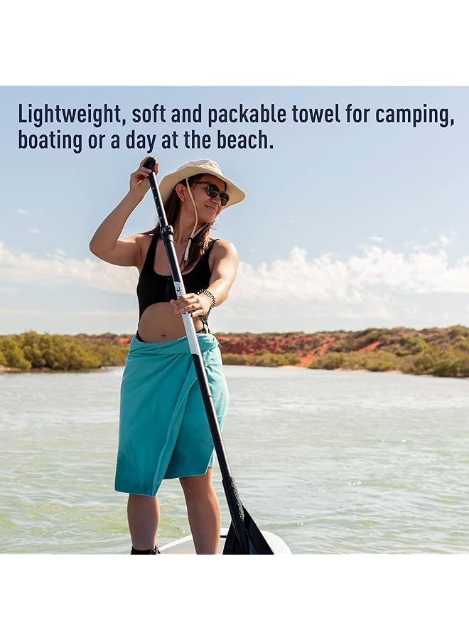 SEA TO SUMMIT Portable Pocket Towel for Camping Gym and Travel X Large (30 x 60 inches) Baltic Blue - Image 2