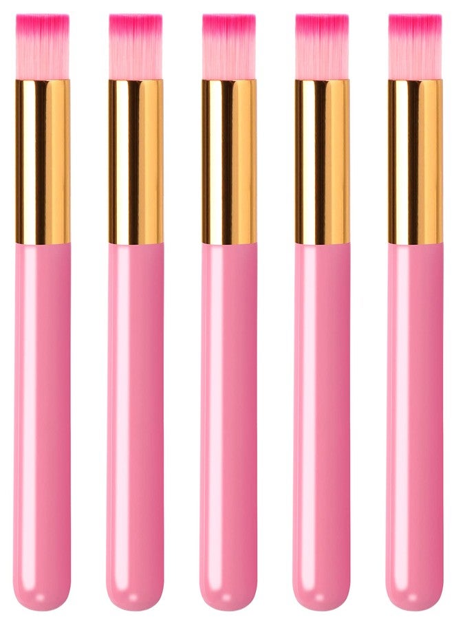 Dming 5 Pieces Lash Shampoo Brushes, Eyelash Extension Cleansing Brush Peel Off Blackhead Remover Tool Nose Pore Deep Cleaning Cosmetic Lash Cleanser Brush Facial Cleansing Brushes (Pink) - Image 1