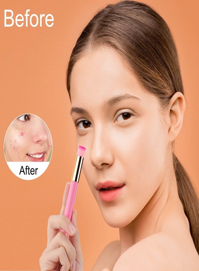 Dming 5 Pieces Lash Shampoo Brushes, Eyelash Extension Cleansing Brush Peel Off Blackhead Remover Tool Nose Pore Deep Cleaning Cosmetic Lash Cleanser Brush Facial Cleansing Brushes (Pink) - Image 3