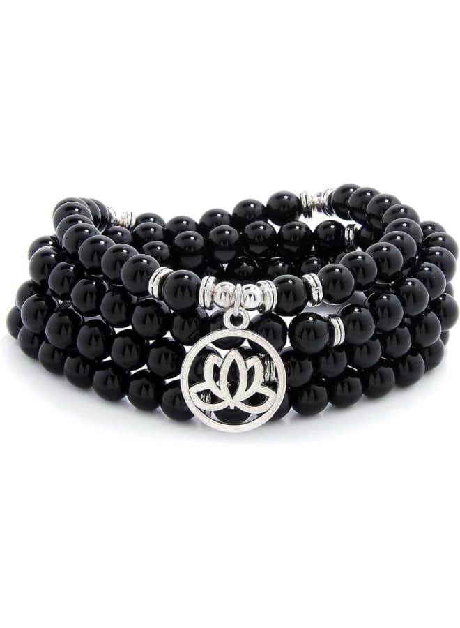 Lotus Flower Gifts Mala Beads 108 Healing Bracelet Necklace Meditation Accessories  - Image 1