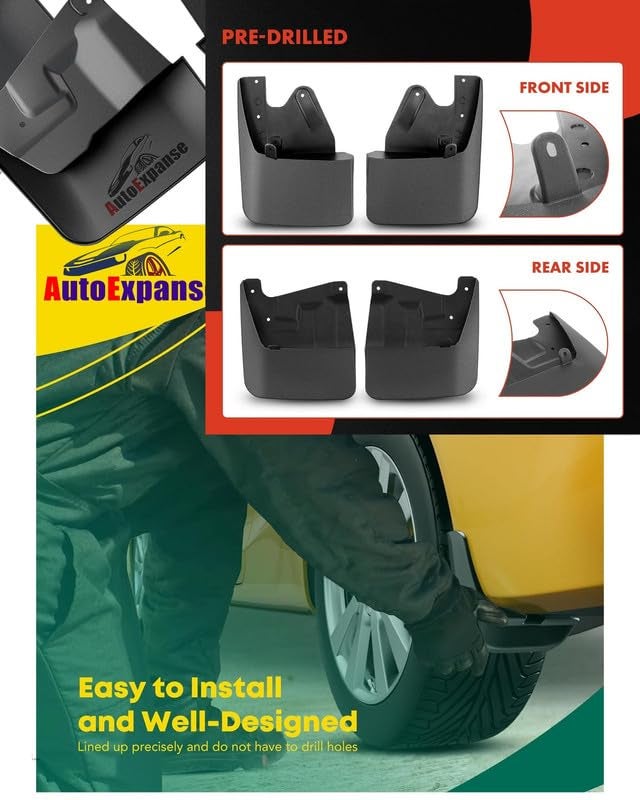 AutoExpanse car mud Flap for INNOVA Crysta (Rubber Type) / Front and Rear O.E Type Mud Flaps ABS Plastic only for INNOVA Crysta (Rubber Type) - Image 3