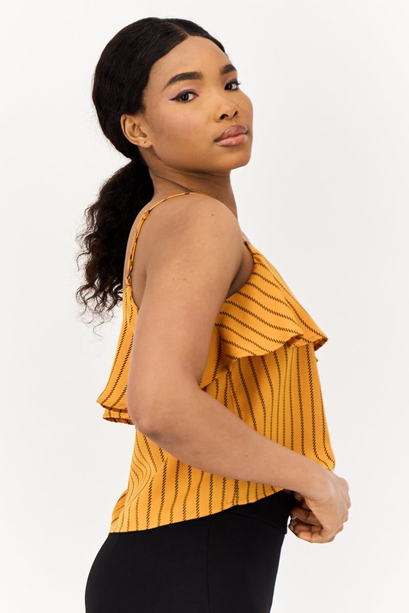 ONLY Women Square Neck Sleeveless Allover Print Tank Top, Multicolor - Image 2