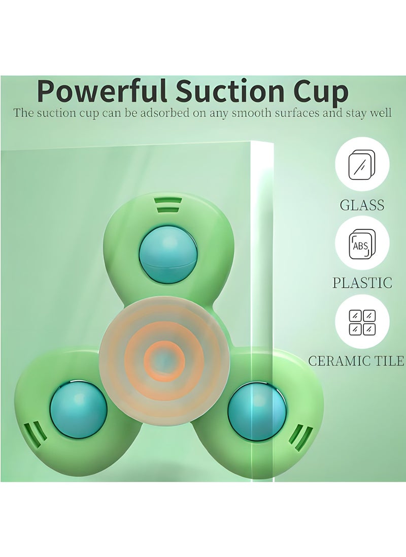 MAGIC VAULT 3 PCS Baby Bath Spinner Toy with Rotating Suction Cup Spinning Top Toy  - Image 5