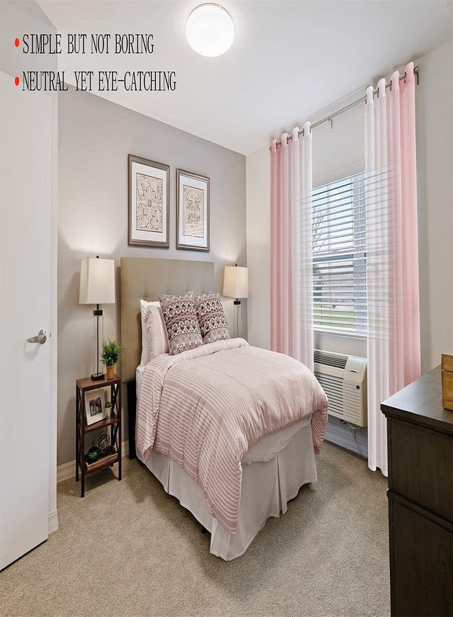 G2000 Sheer Curtains & Drapes 84 Inches Long Pink and White Ombre Curtains for Bedroom Living Room Window Curtains Light Filtering Curtains Grommet Curtains for Patio Sliding Glass Door 2 Panels Set - Image 5