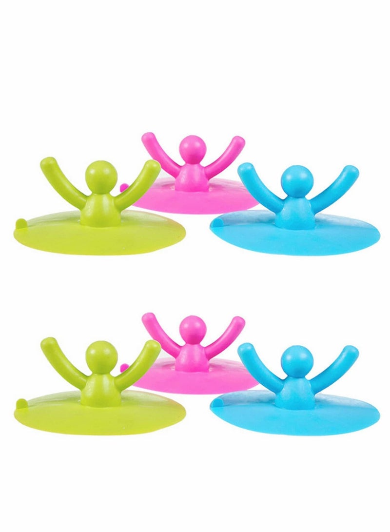 Excefore Rubber Sink Stopper Bath Tub Drain Plug Cover Bathtub Drain Stopper Universal, Shower, Wash Basin, Bathroom and Laundries (6 Pcs) - Image 1