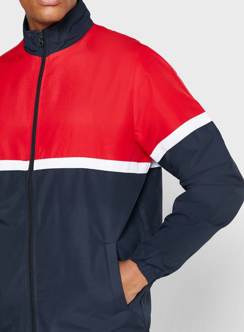 Colour Block Wind Breaker Jacket