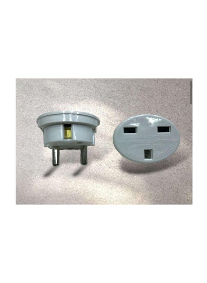 محول قابس من 3 اعمدة (ارضي) الى قابس بعدد 2 عمود عدد2