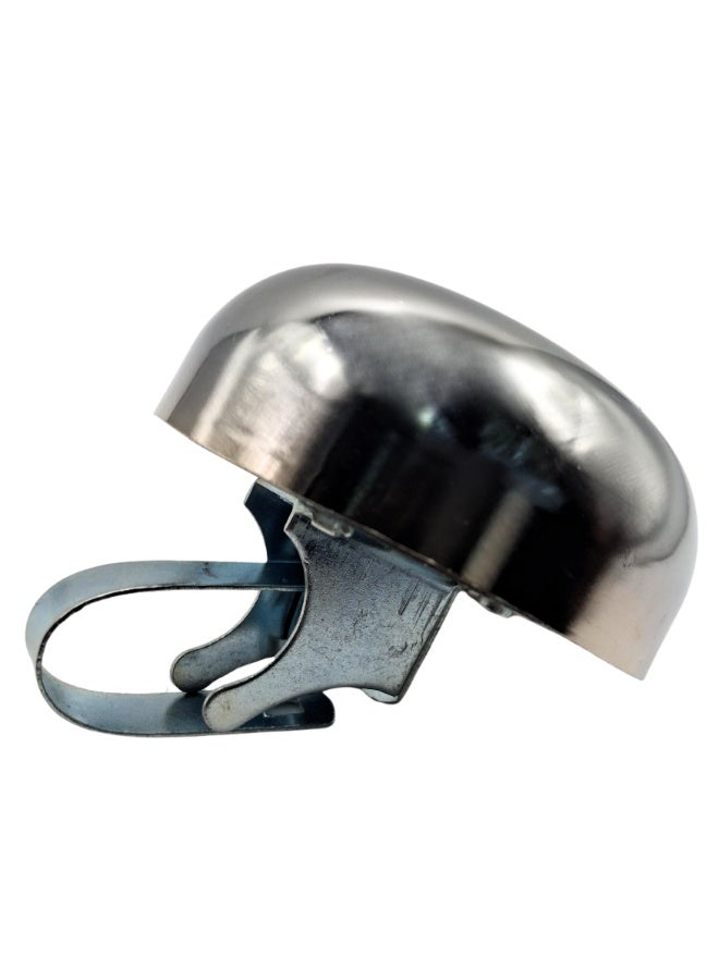 Fukukawa Bicycle Bell Loud Clear Ring – Steel Cycle Bell with Easy Install Clamp, Rust Resistant Handlebar Bell for MTB Road & Kids Bike – Silver - Image 2