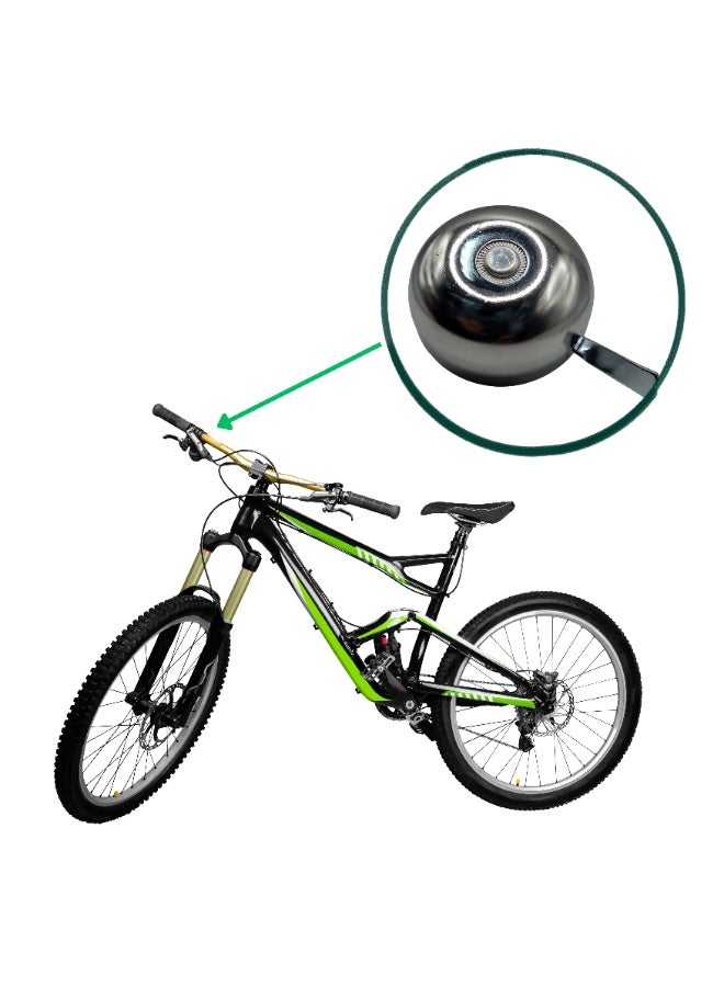 Fukukawa Bicycle Bell Loud Clear Ring – Steel Cycle Bell with Easy Install Clamp, Rust Resistant Handlebar Bell for MTB Road & Kids Bike – Silver - Image 5