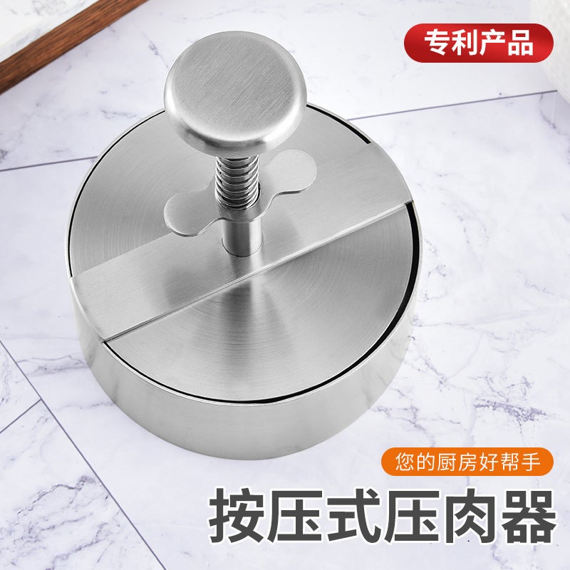 304 Hamburger Meat Press Pastry Press Meatloaf Mold Manual Meatloaf Meat Press Kitchen Tool - Image 4